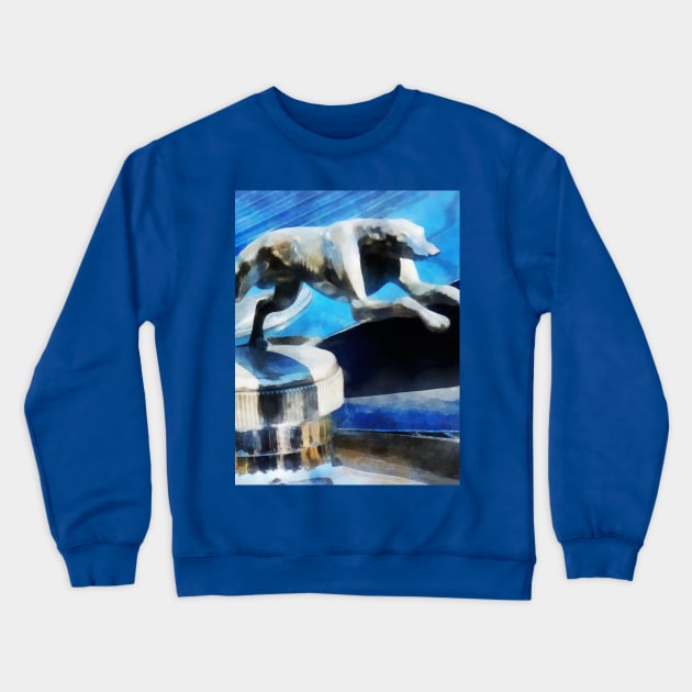 Cars - Lincoln Greyhound Hood Ornament Crewneck Sweatshirt by SusanSavad